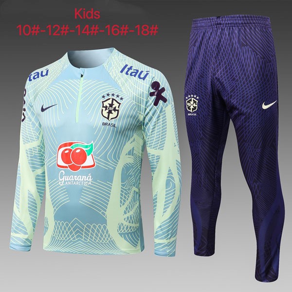 Ninos Chandal Brasil 2022-23 Verde Purpura 2